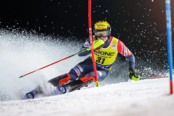 MADONNA DI CAMPIGLIO, ITALY - DECEMBER 22 : Armand Marchant of Belgium in action during the Audi FIS Alpine Ski World Cup Men's Slalom on December 22, 2020 in Madonna di Campiglio Italy. (Photo by Christophe Pallot/Agence Zoom)